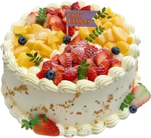 6英寸动物奶油蛋糕（水果款）款式随机 商品图0