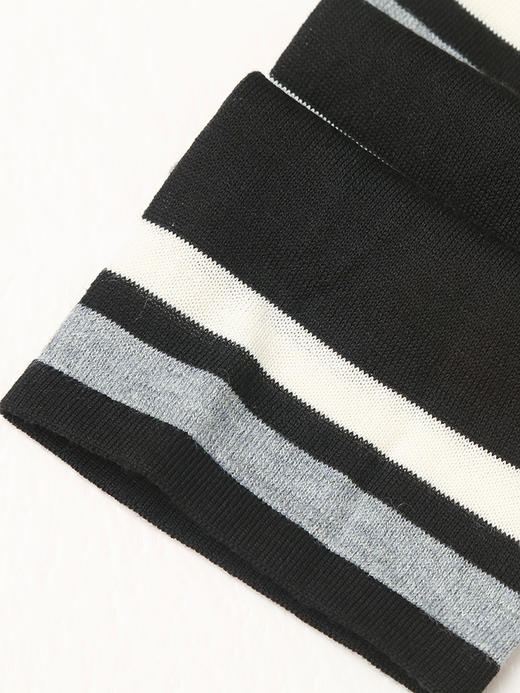 条纹控必入！黑白灰条纹针织开衫，复古又摩登 商品图4