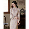 洛士博新中式复古旗袍轻奢高级感粉色2025秋款民国风大小姐长袖 商品缩略图4