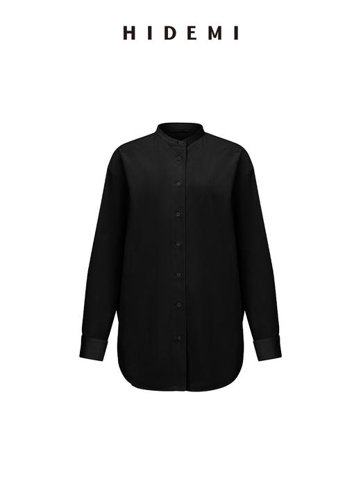 HIDEMI 简约廓形丝绒套装 衬衫/阔腿裤  米杏色/黑色 商品图7