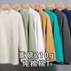 【买1送1 纯棉210g圆领男士长袖T恤】纯色男士打底衫宽松上衣百搭长袖 商品缩略图6