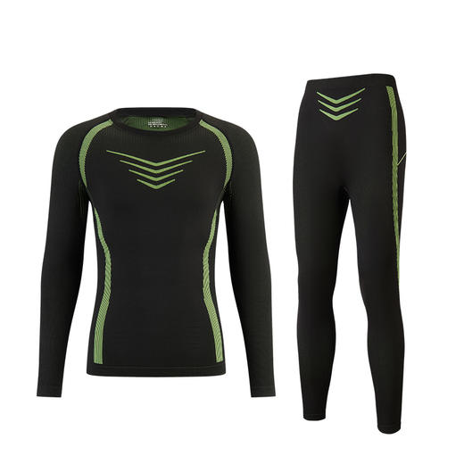 必迈运动激能紧身保暖套装男女户外训练健身跳绳跑步上衣保暖长裤 商品图4