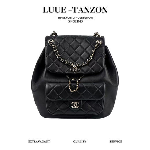 香奈儿 24新款Duma双肩包 黑色 大号（LZ） 商品图0