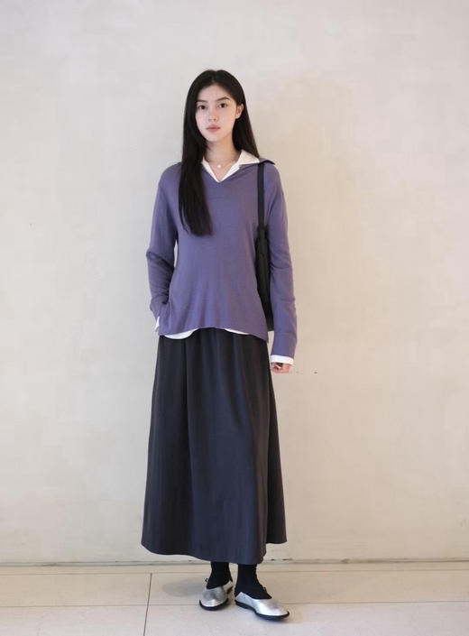 825-5 独家圆正 小禾早秋 丝羊毛 翻领针织长袖 潮酷好手感 我穿L 商品图1