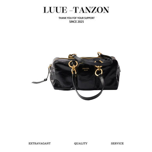 普拉达  2025新款油腊皮手拿包 大号（MM） 商品图0