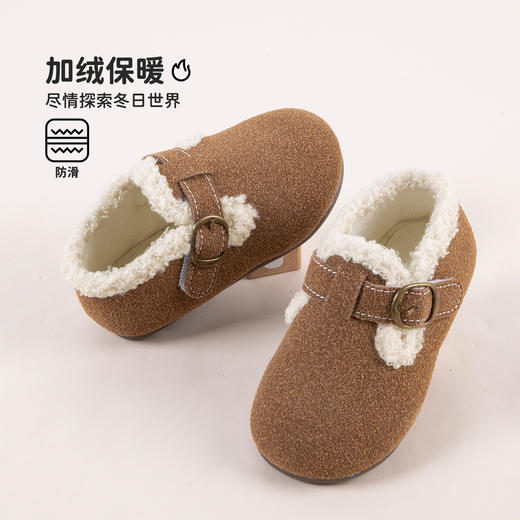 贝贝怡25秋冬新款童鞋女宝柔软学步鞋中小童户外休闲棉鞋ZB4EX004 商品图2