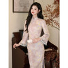 洛士博新中式复古旗袍轻奢高级感粉色2025秋款民国风大小姐长袖 商品缩略图0