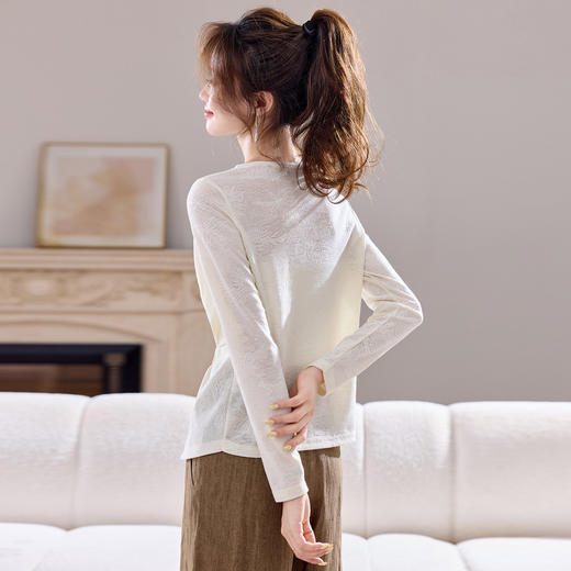 不规则开叉时尚减龄，内搭打底衫上衣薄CC-J6882 商品图3