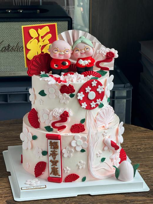 寿桃奶奶爷爷K款 双层（提前三天预定） 商品图1