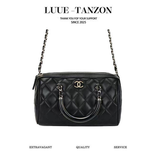 香奈儿 25p春夏 珐琅彩手柄保龄球手拿包（LZ) 商品图0