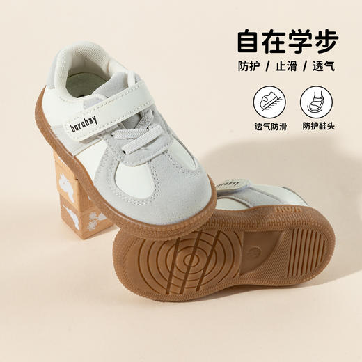 贝贝怡2025秋新款男宝防踢撞学步技能鞋软底轻便男童复古运动休闲鞋ZB4EX003 商品图2