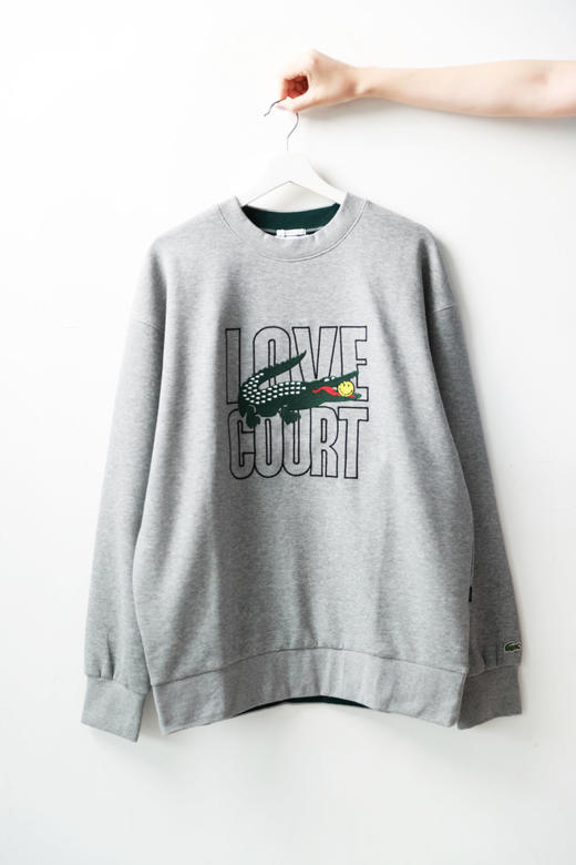 胸口刺绣+袖口小标，是限量联名款。网球美式圆领长袖卫衣C082466 商品图7