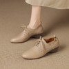 【预售5天】超软舒适通勤头层羊皮系带小皮鞋秋季真皮软底中跟单鞋YF&8876 商品缩略图4