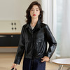 YYG82995潮流风皮衣外套女2025秋季新款翻领气质显瘦短款小个子夹克上衣 商品缩略图2