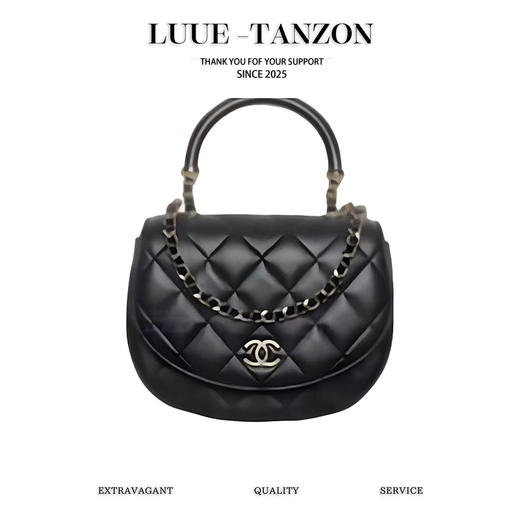 香奈儿 25C 品牌徽标翻盖开合 小羊皮 单肩斜挎手提包 （LZ） 商品图0