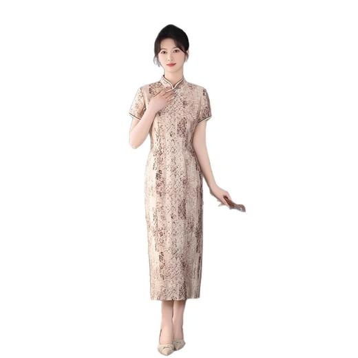 改良版旗袍新中式复古名媛印花连衣裙GSJ9355 商品图4