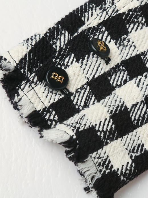 黑白格纹小香风外套，解锁精致氛围感穿搭密码 商品图2