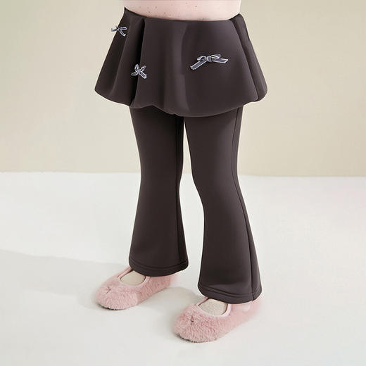 笛莎Deesha 童装女童裤子2025冬新款女童甜美蝴蝶结花苞裙长裤 商品图1