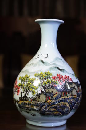 高温窑变颜色釉堆画《春韵》