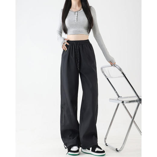 春秋新款美式工装裤女设计感宽松直筒裤冲锋登山两穿阔腿裤子 商品图3