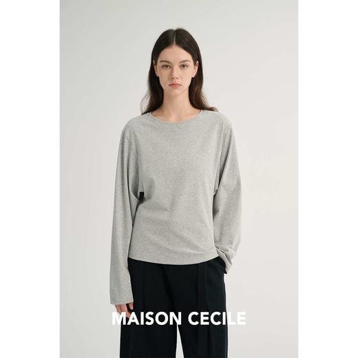 MAISON CECILE 四色/宽松随性设计感圆领蝙蝠袖休闲上衣 商品图4