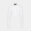 DSQUARED2 女士徽标标签棉质长袖衬衫 白色 S75DL0910 S36275 100 商品缩略图0