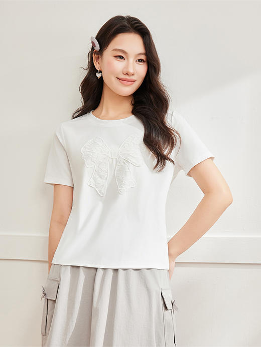 【微胖定制】IEF/爱依服大码女装夏季韩版通勤百搭显瘦T恤女DP0236- 商品图4