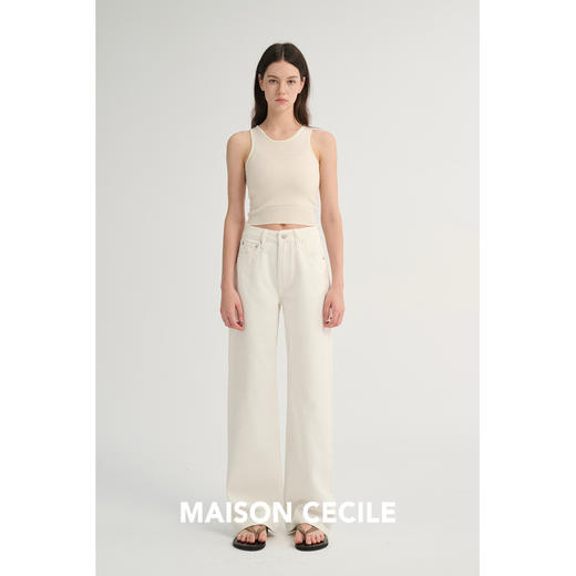 MAISON CECILE 三色/经典实穿主义复古随性直筒显瘦牛仔裤 商品图4