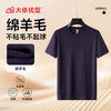 【绵羊毛】【DG】大依优型大码男装圆领短袖毛衣加肥加大码宽松毛线衫内搭针织衫男士上衣 商品缩略图4