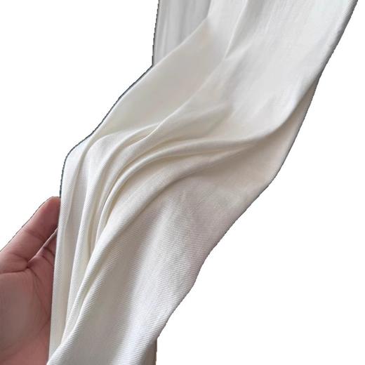 丁摩 白色薄款垂坠感棉麻阔腿裤女夏季韩系显瘦亚麻直筒裤子潮5ZF-9300 商品图4