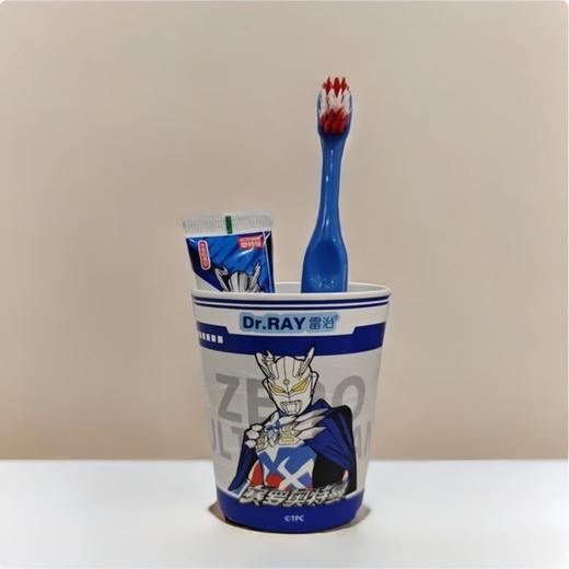 雷治奥特曼赛罗特利迦儿童牙膏牙刷细软毛学生小孩三件套装礼物（外包装轻微破损介意勿拍） 商品图6