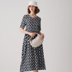 【帕罗】B3F | 100%桑蚕丝短袖连衣裙