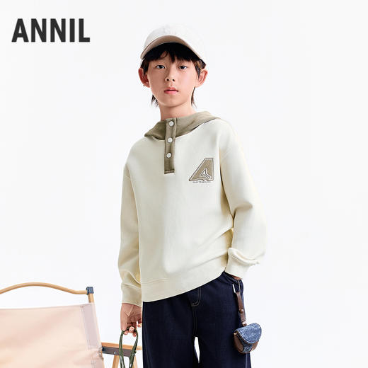 【实体店同款】男童带帽长袖卫衣秋季新款安奈儿童装AB531014 商品图0