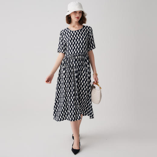 【帕罗】B3F | 100%桑蚕丝短袖连衣裙 商品图4