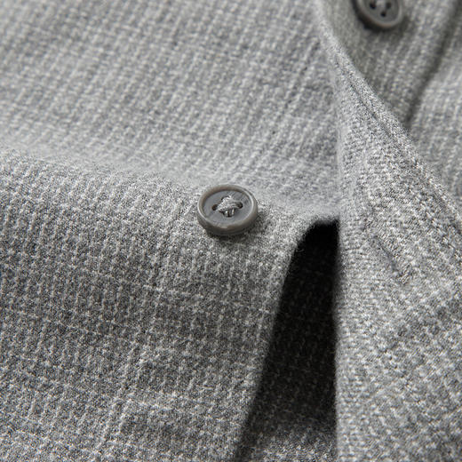 【全棉】罗蒙秋冬长袖衬衫男士纯棉保暖舒适易打理简约领尖小扣时尚衬衣 商品图7