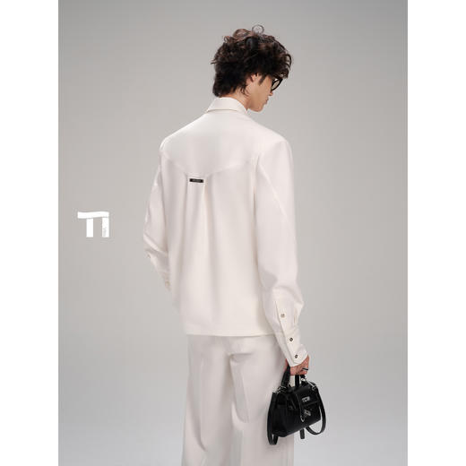 启世录TIWILLTANG“迭域峙桓”秩序与诗超维结构智奢静谧结构衬衫 商品图4