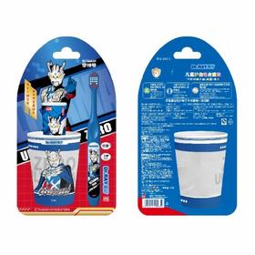 雷治奥特曼赛罗特利迦儿童牙膏牙刷细软毛学生小孩三件套装礼物（外包装轻微破损介意勿拍）