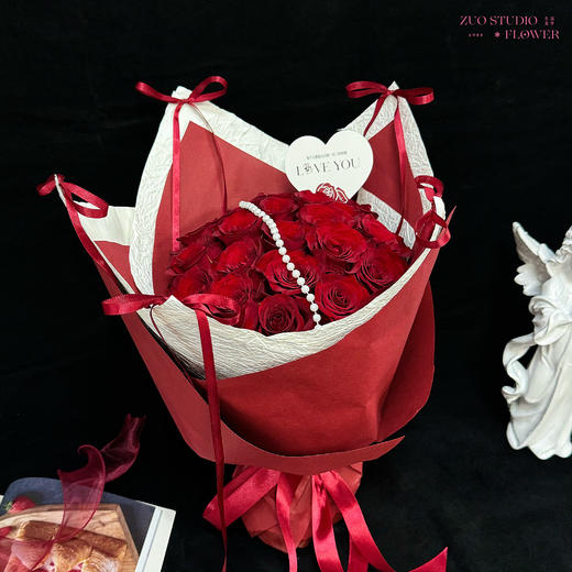 奢华款鲜花【玫瑰与爱同频共振】高原红玫瑰19支/氛围感仪式感鲜花 商品图2