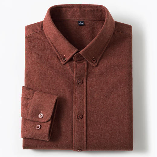 罗蒙秋冬长袖衬衫男士莫代尔棉吸湿透气柔软舒适日常百搭长袖衬衣 商品图7