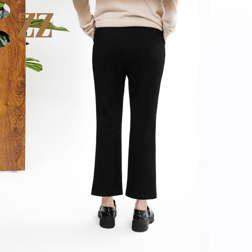 佐尔美秋季新款 简约百搭垂感烟管裤通勤直筒休闲长裤女E34KC39 商品图4