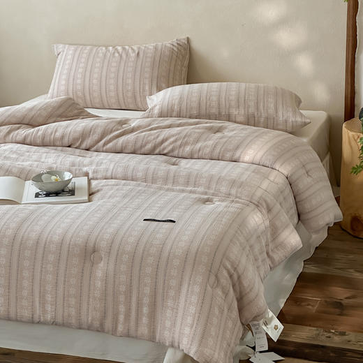 自然醒色织提花棉柔被TD 商品图1