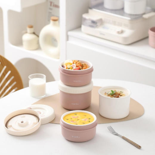 【下单赠保温袋】Klentu凯兰图  轻氧可微波饭盒  无铅陶瓷内胆 600ml+420ml 商品图10