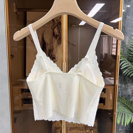 雀说蕾丝吊带女带胸垫文胸罩一体显瘦内搭外穿背心AL8863 商品图2