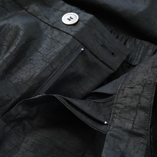 丁摩 【拽姐裤】一条搭遍衣柜 重磅桑蚕丝香云纱龟裂纹老料阔腿裤长裤5ZF-231794 商品图3