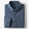 【全棉】罗蒙秋冬长袖条纹衬衫男士纯棉保暖柔软百搭休闲商务通勤长袖衬衣 商品缩略图11