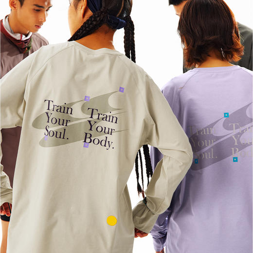 CryingCenter路径标中性轻量吸湿速干马拉松运动跑步训练服长袖 商品图2