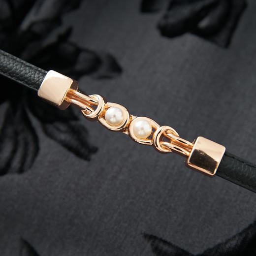 「高货wl」全新升级【铂金会员358/天猫479/差价121】(43528)洛诗琳轻奢重工植绒印花连衣裙2025秋季通勤收腰大摆裙女 商品图3