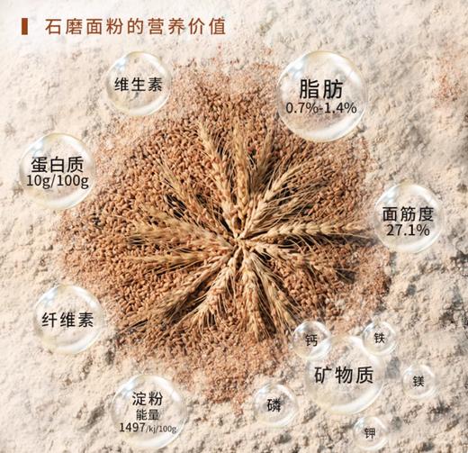 石磨小麦粉/全麦粉 多用途面粉无蛋奶辛 商品图5