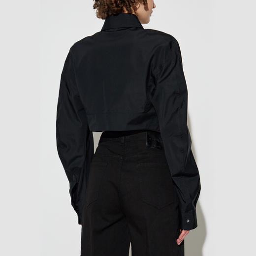 DSQUARED2 女士徽标标签棉质长袖衬衫 黑色 S75DL0910 S36275 900 商品图2