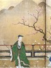 独角鹿西洋古董日本明治时期画师春笑签名出品「东方山水人物」主题纸本设色洒金六曲屏风 商品缩略图6